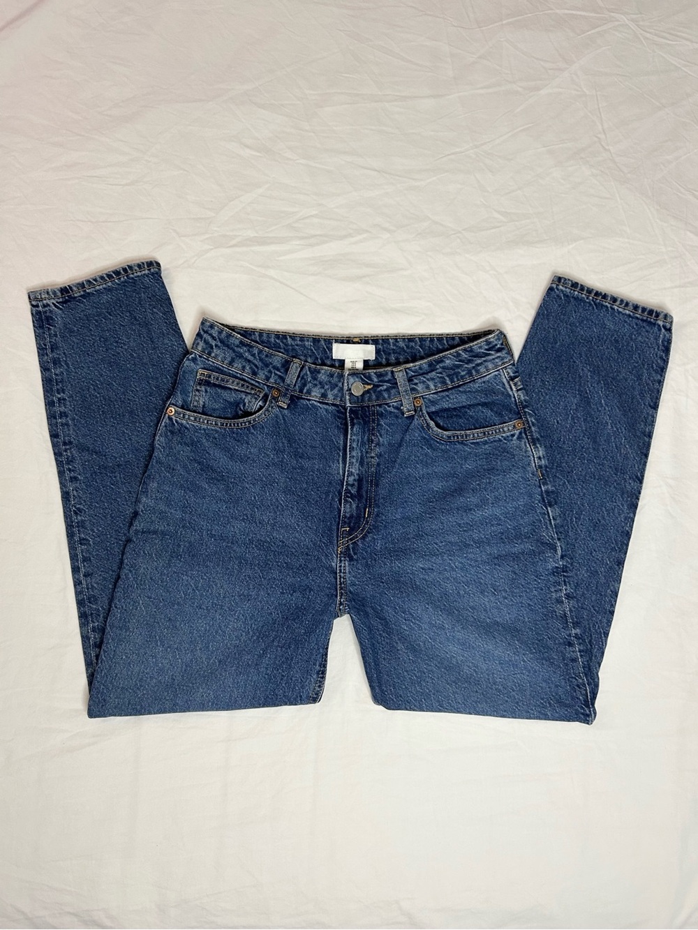 Dark Blue Straight Leg Women's Jeans